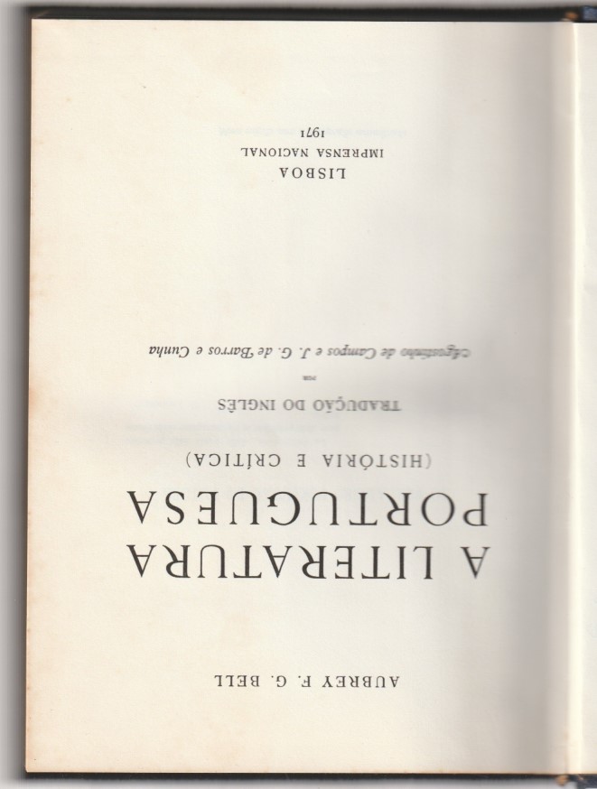 A literatura portuguesa – História e Crítica