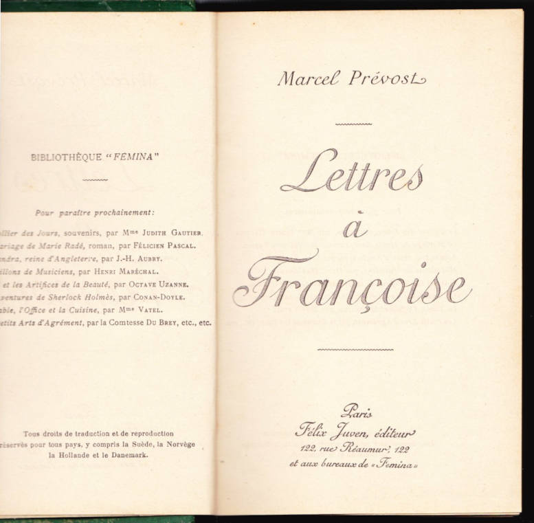 Lettres à Françoise