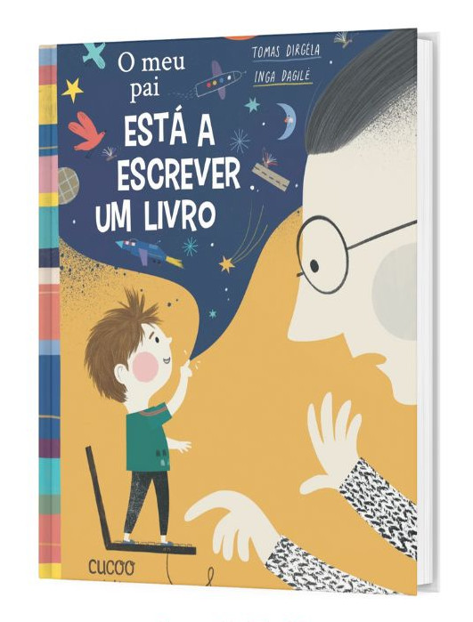 O meu pai está a escrever um livro