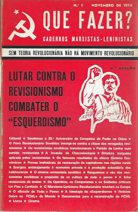 Que Fazer? Cadernos Marxistas-Leninistas nº 1