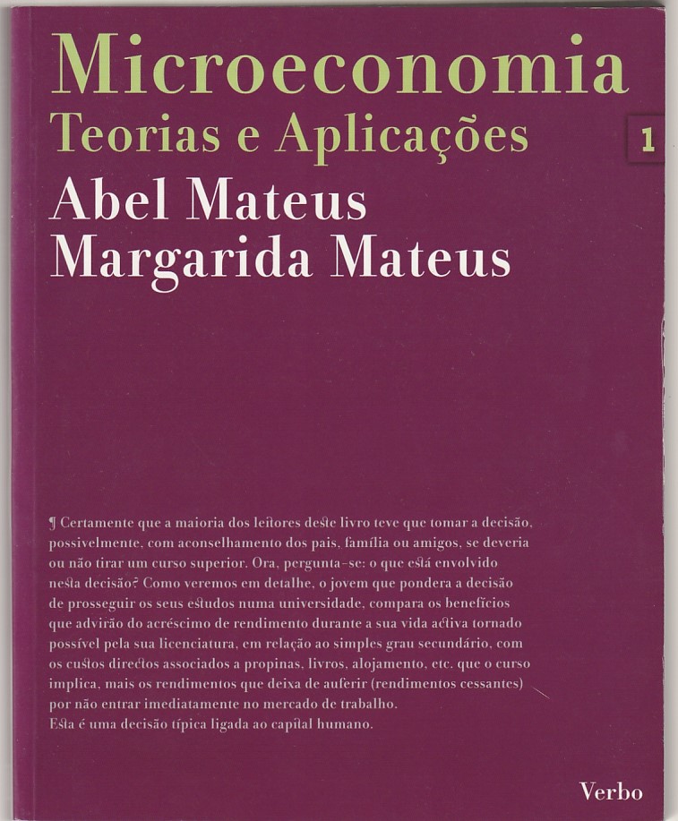 Microeconomia – Teoria e aplicações Vol. 1