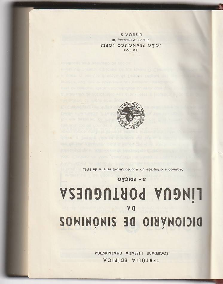 Dicionário de sinónimos da língua portuguesa