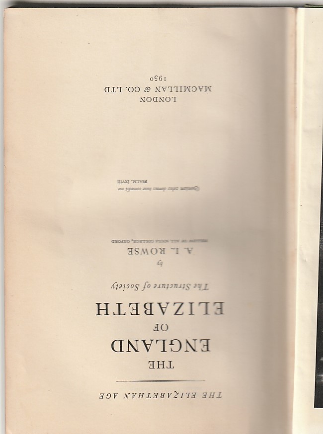The England of Elizabeth – The structure of society