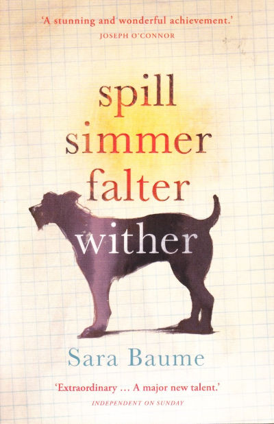 Spill simmer falter wither