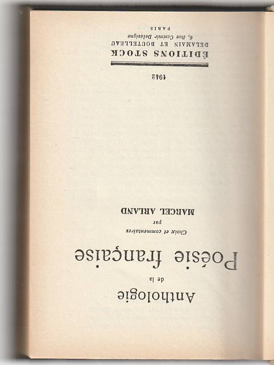 Anthologie de la poésie française