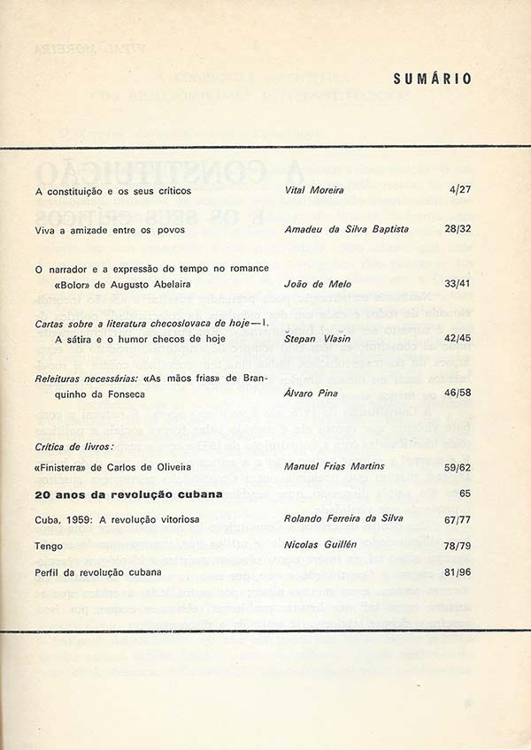 Vértice nº 416 – Jan. 1979