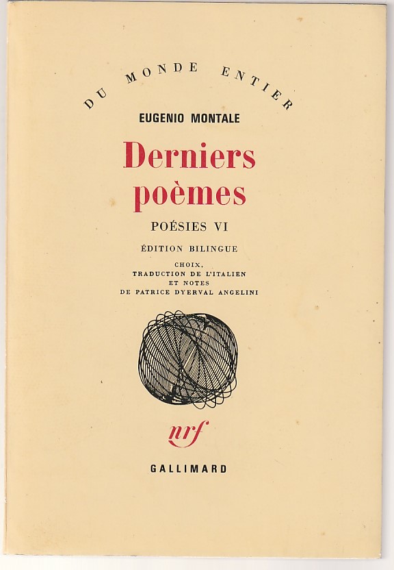 Derniers poèmes – Poésies VI (Bilingue Italiano-Francês)