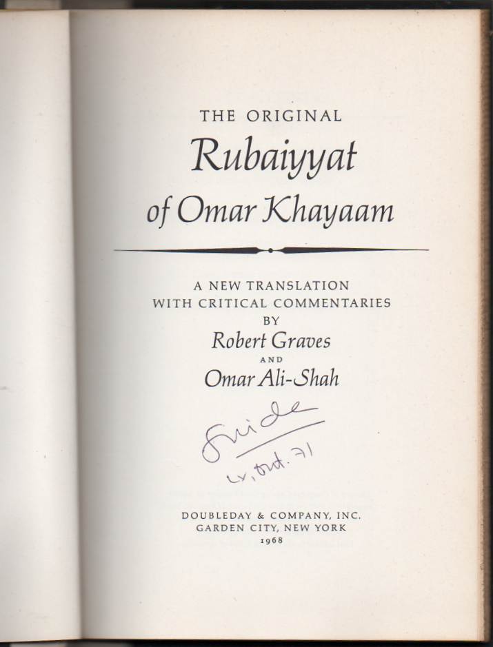 The original Rubaiyyat of Omar Khayaam