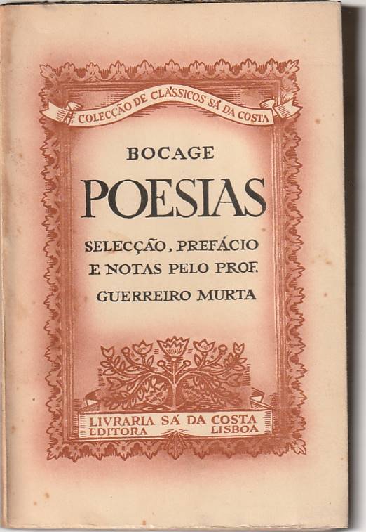 Poesias de Bocage – Selecção de Guerreiro Murta