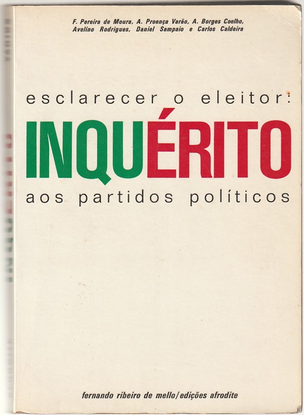 Esclarecer o eleitor: inquérito aos partidos políticos