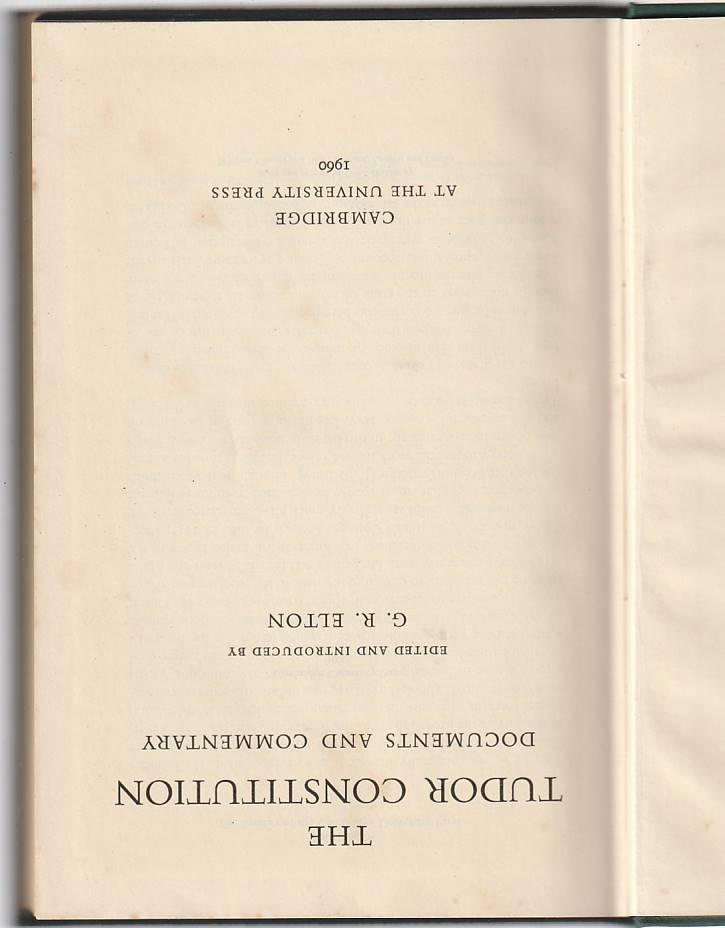 The Tudor Constitution – Documents and commentary
