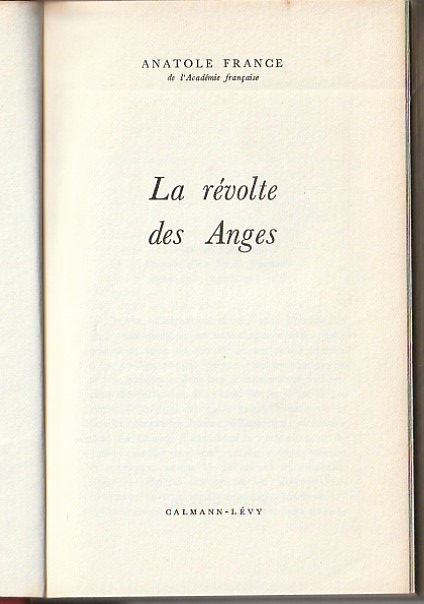 La révolte des anges