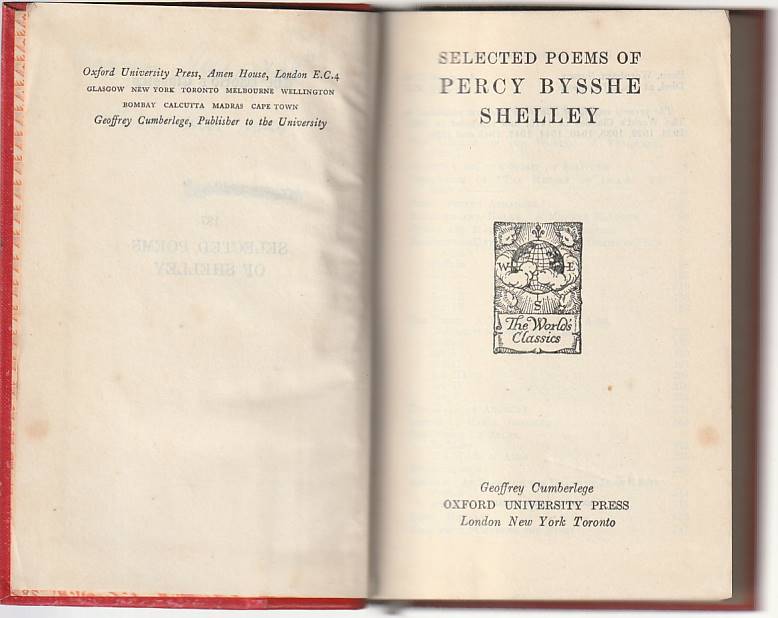 Selected poems of Percy Bysshe Shelley (Pocket Edition)
