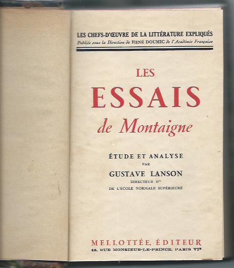 Les essais de Montaigne