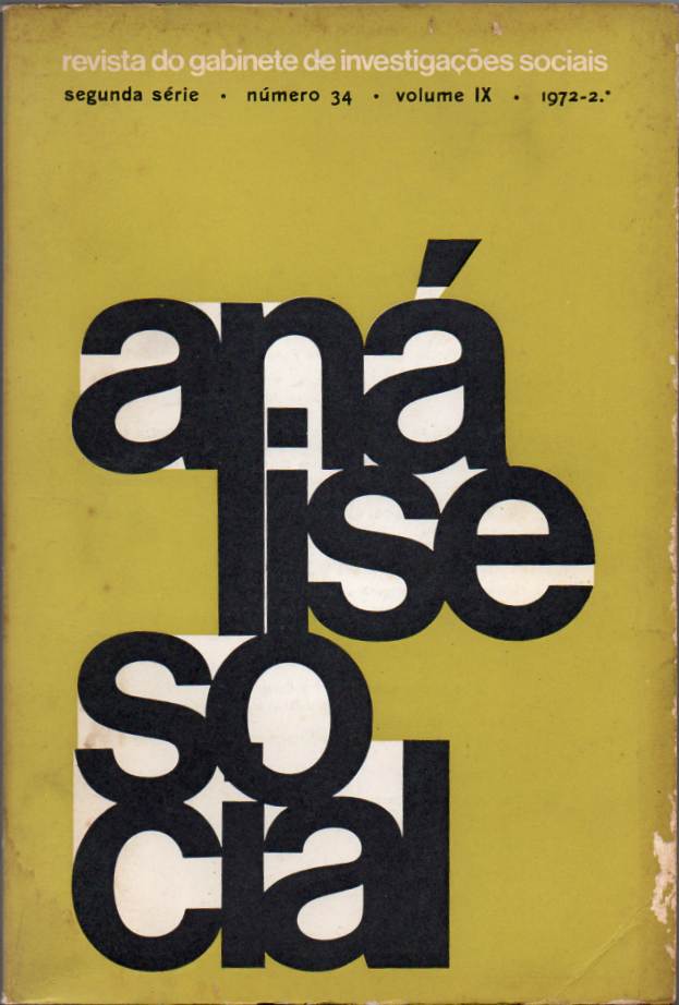 Análise Social – Segunda Série Nº 34 Vol. IX