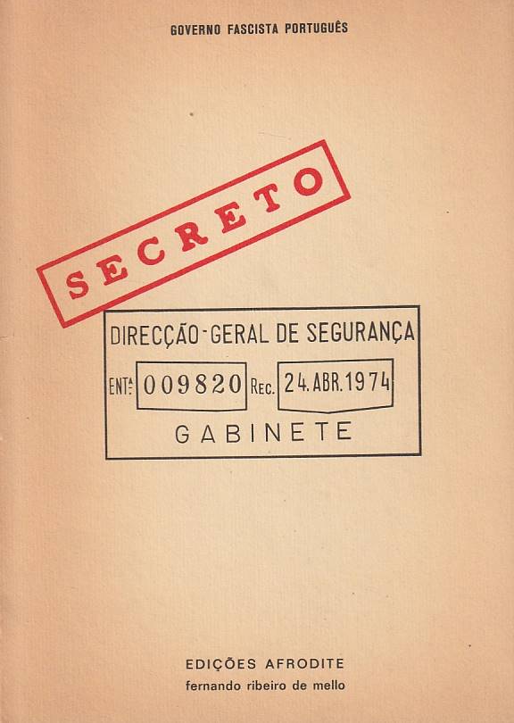 Último relatório sobre a situação geral do país do ex-Ministério do Interior para a ex-PIDE/DGS